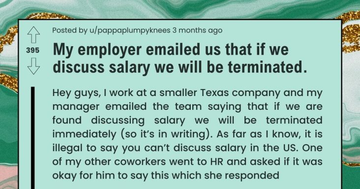Boss Stops Employees From Talking About Salary Or They Will Be Terminated, It Backfires On The Management - grandgoldman.com