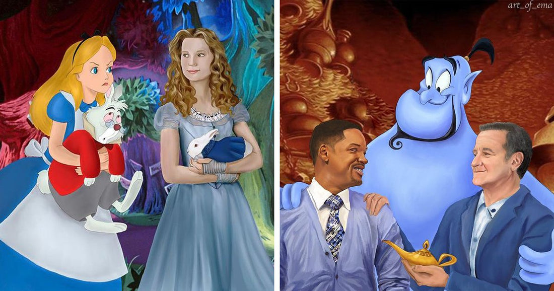 Artist Imagines Animated Disney Characters Meeting Their Live-Action Counterparts