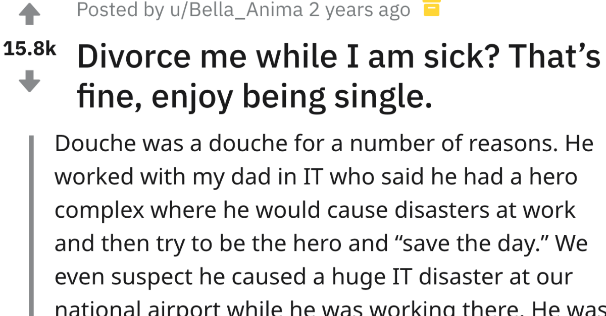 Guy Left Wife Saying ‘I Didn’t Marry A Sick Woman’, An Ice-cold Revenge Follows - grandgoldman.com