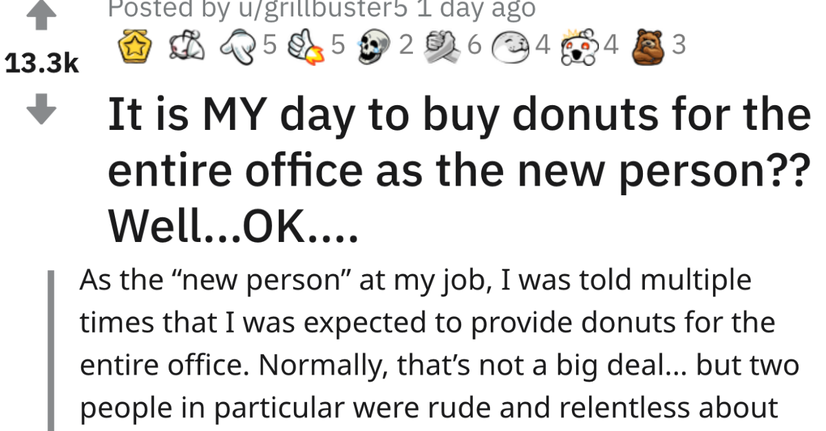 New Employee Was Forced To Bring Donuts, Delivers Them In Most Passive-Aggressive Way