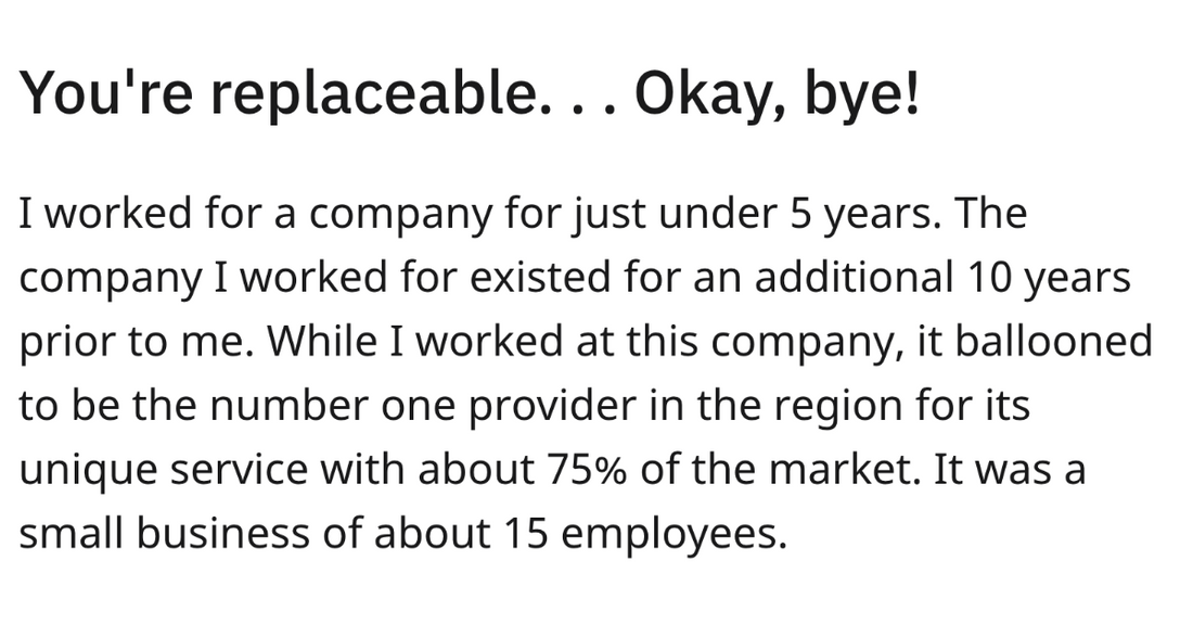 Boss Tells Employee “You’re Replaceable”, She Starts Her Own Business And Makes Them Replaceable