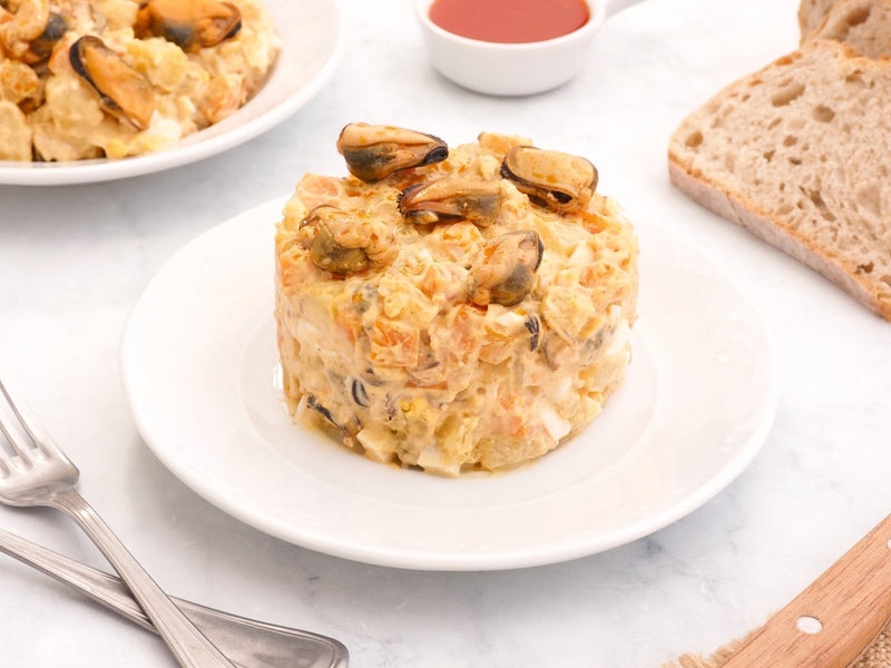 Pickled Mussel Potato Salad Recipe: Spanish Tapas Classic