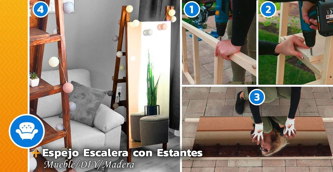 Stair Mirror with Shelves - grandgoldman.com