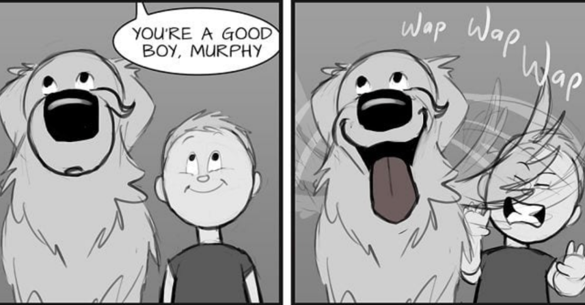 Father Illustrates The Wholesome Friendship Between His Baby & Their Dog In Beautiful Comics - grandgoldman.com