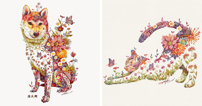 Japanese Artist Makes Amazing Water-colour Paintings Of Animals