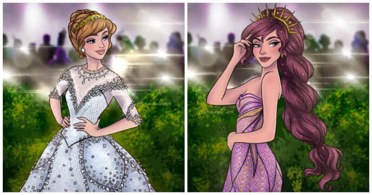 Artist Reimagined Disney Princesses As Stars At The Met Gala