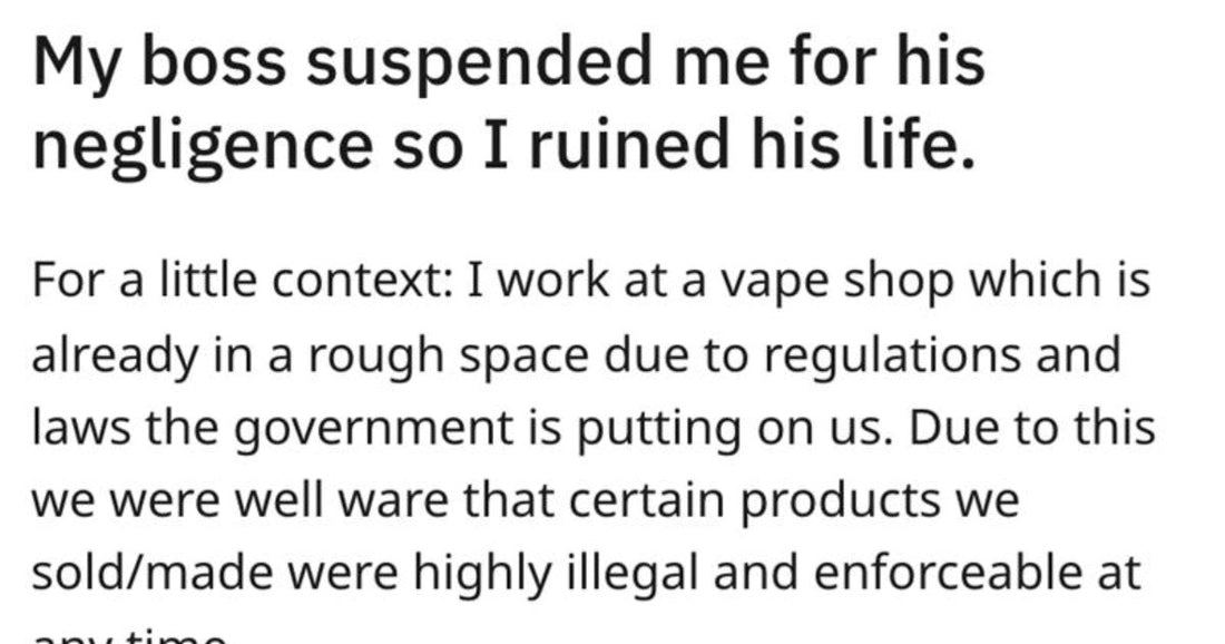 Boss Suspends Employee For Injuring Themselves, Employee Takes Revenge And Ends Their Business