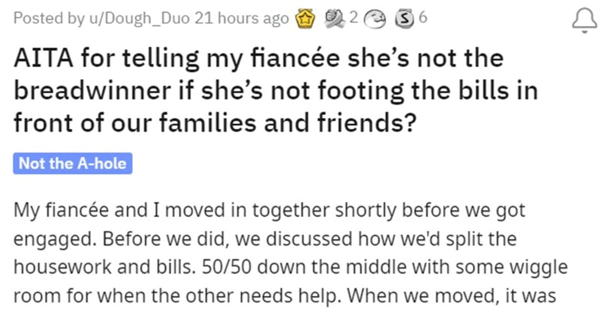 Fiancée Shows Off About Being The Breadwinner But Fails To Pay Rent On Time And Only Spends On Herself
