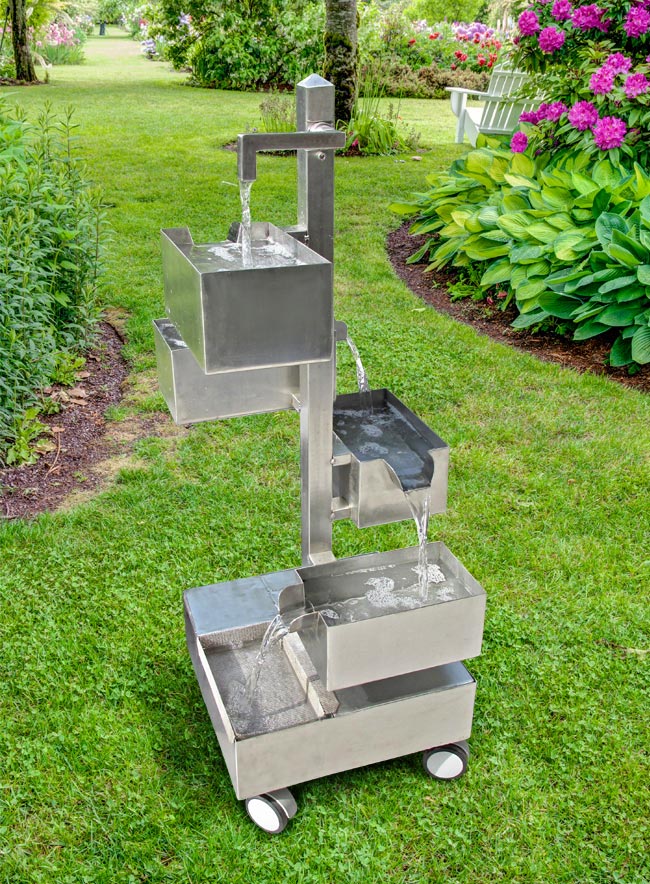 DIY Zen Fountain in Stainless Steel for Your Garden