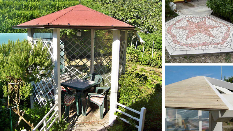 Wooden Gazebo with Decorative Base | DIY Build Guide