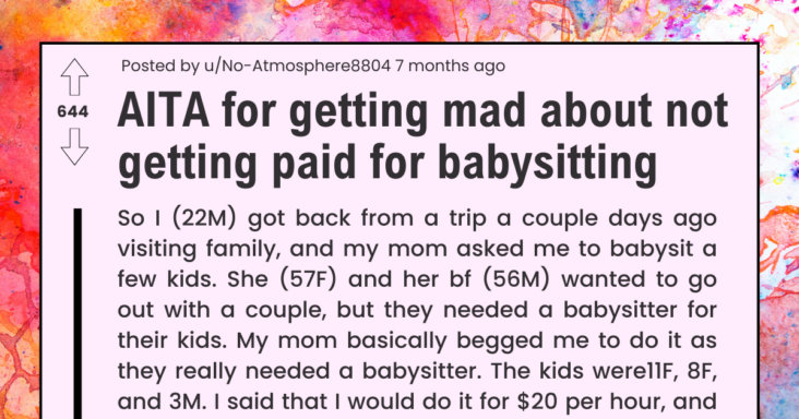 Son Gets Mad At His Mom After She Set Him Up For A Babysitting Job That Paid Double Than What He Asked For