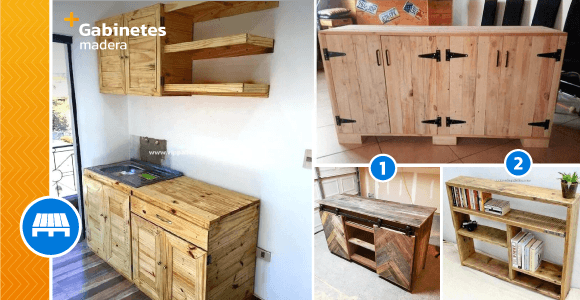 Easy and affordable wooden cabinets to make with pallets - grandgoldman.com