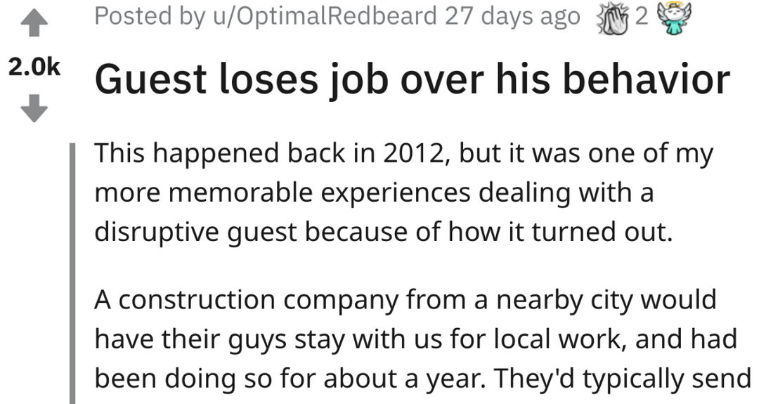Guy Loses His Job Over Rude Behaviour In A Company Provided Hotel