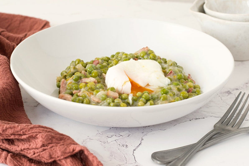 Peas a la Francaise Recipe: French Peas with Poached Egg