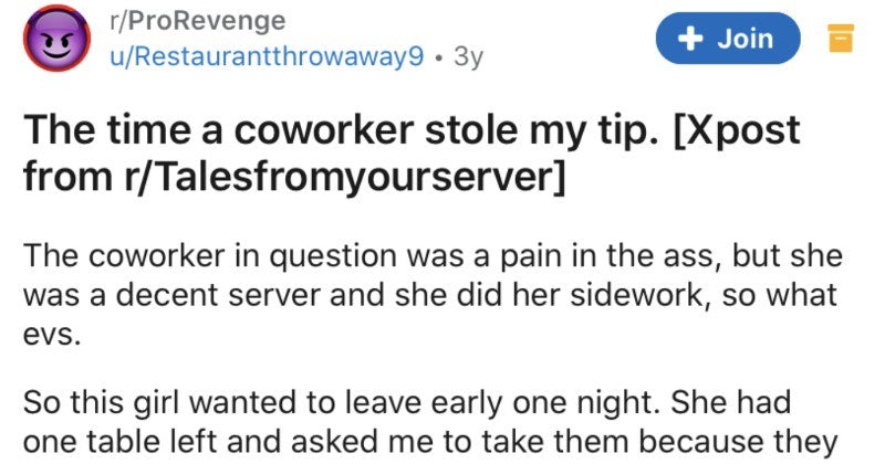 Coworker Steals This Server’s Tip, A Calculated Revenge Ensues - grandgoldman.com