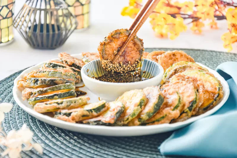 Korean Hobak Jeon Recipe (Crispy Breaded Zucchini) - grandgoldman.com