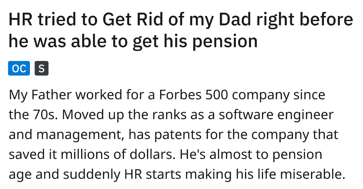 Company Tries Firing Their Long-Time Employee Just Before His Time To Retire, Backfires Badly