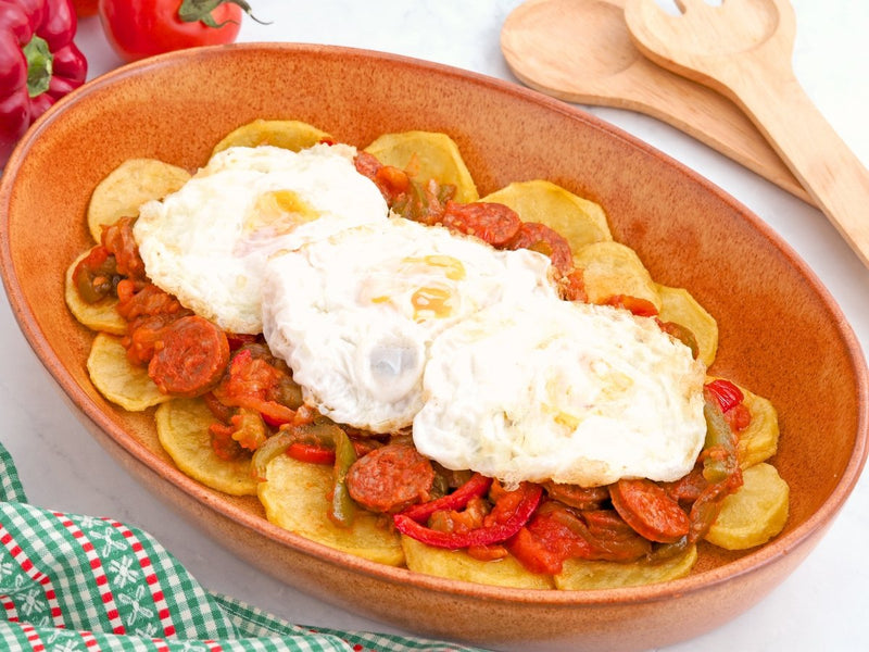 Huevos a la Riojana: Spanish Eggs with Chorizo & Potatoes