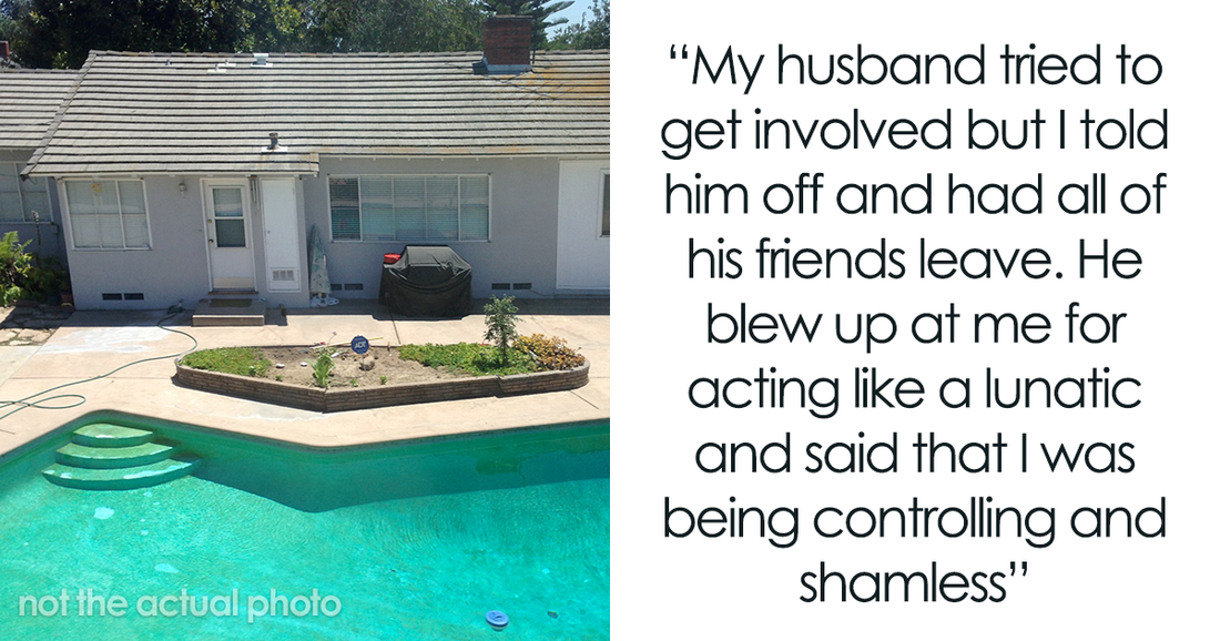 Wife Loses It After Jobless Husband And His Buddies Who Didn’t Let Her Kids Use The Pool