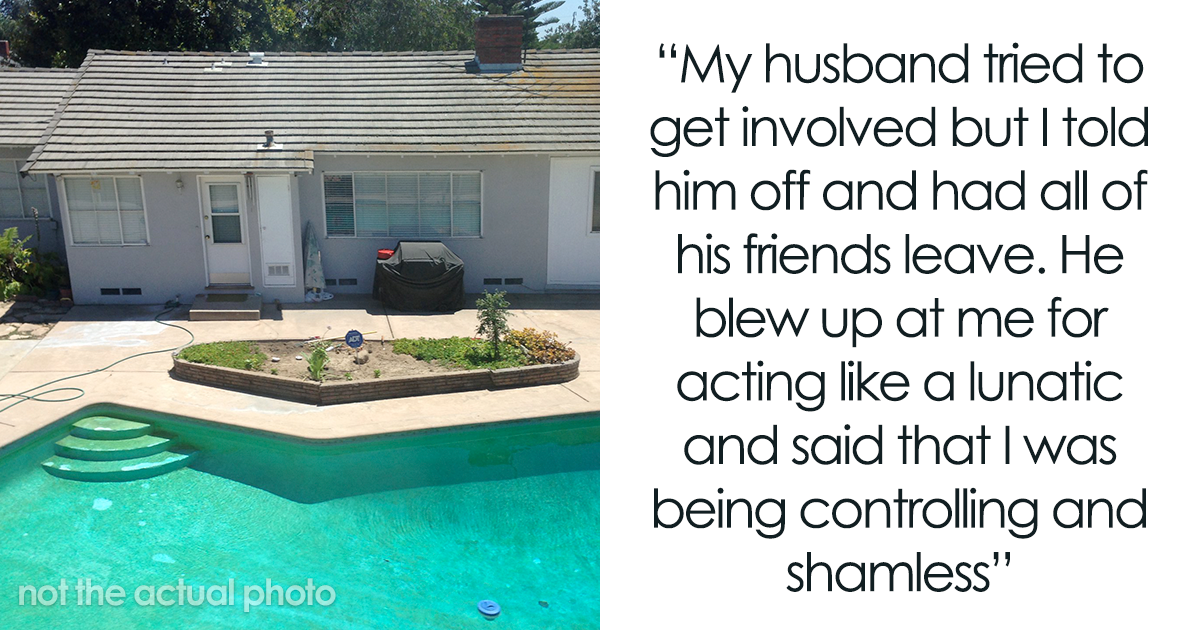 Wife Loses It After Jobless Husband And His Buddies Who Didn’t Let Her Kids Use The Pool