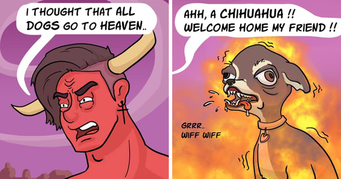 Artist Uses Dark Humor While Drawing ‘Afterlife’ Comics That Will Make You Chuckle