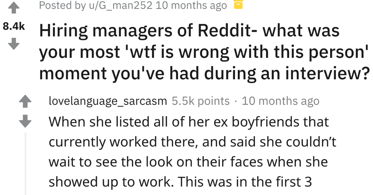 Hiring Managers Shared Their Strangest Interview Experiences