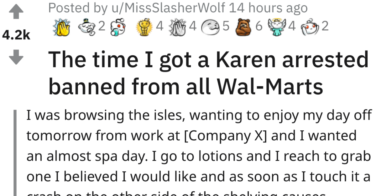 Karen Manhandles Customer Who Didn’t Work In The Walmart, Gets Arrested And Banned - grandgoldman.com