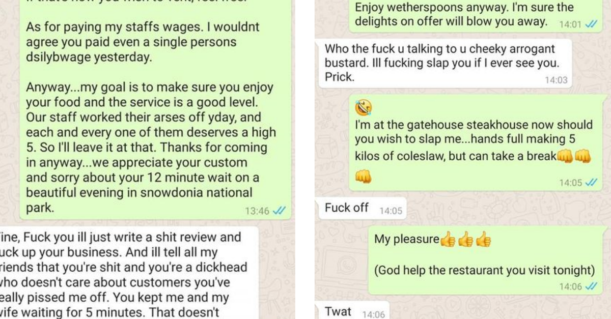 Karen Loses Her Temper As She’s Told To Wait For 12 Minutes For Her Table, Threatens The Restaurant Owner - grandgoldman.com