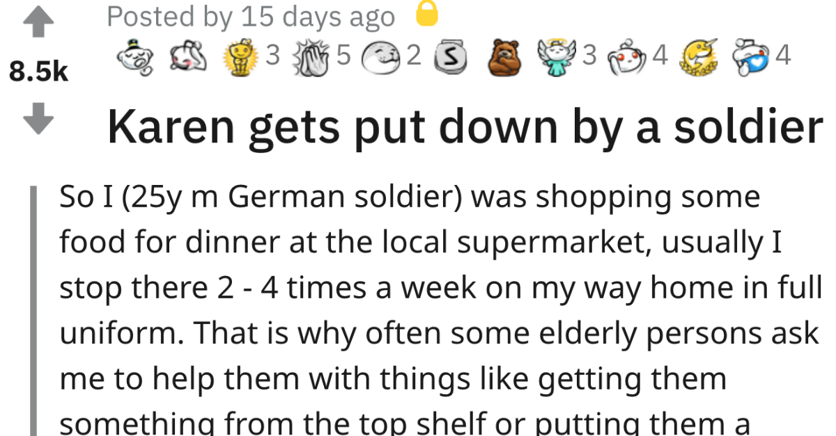 Entitled Karen Grabs Soldier, Gets Put Down By Soldier Reflexes - grandgoldman.com