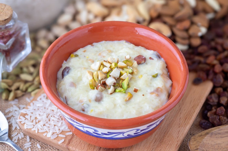 Kheer: Creamy Indian Rice Pudding with Cardamom & Nuts (56 characters)