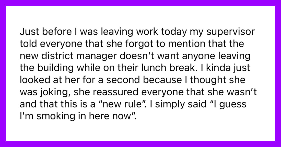 Boss Asks Employee To Stay At The Company During Lunch Break So He Starts Smoking In The Building