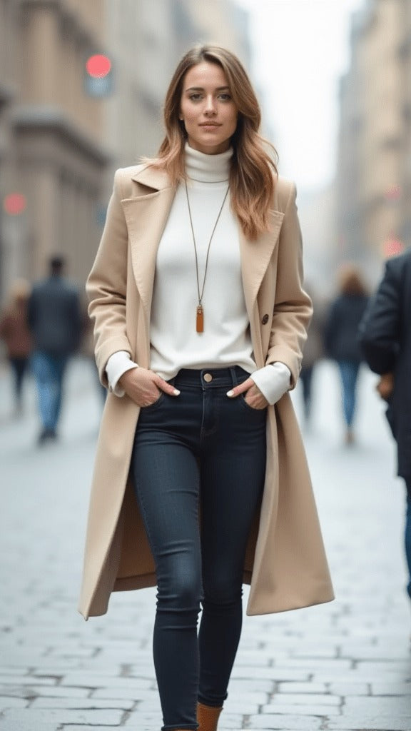 15 Women's Stylish Jeans Outfit Ideas for a Warm Winter Look