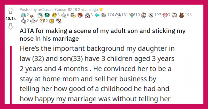 Mother Asks If They Are Wrong For Asking Son To Stay Away From Her Marriage