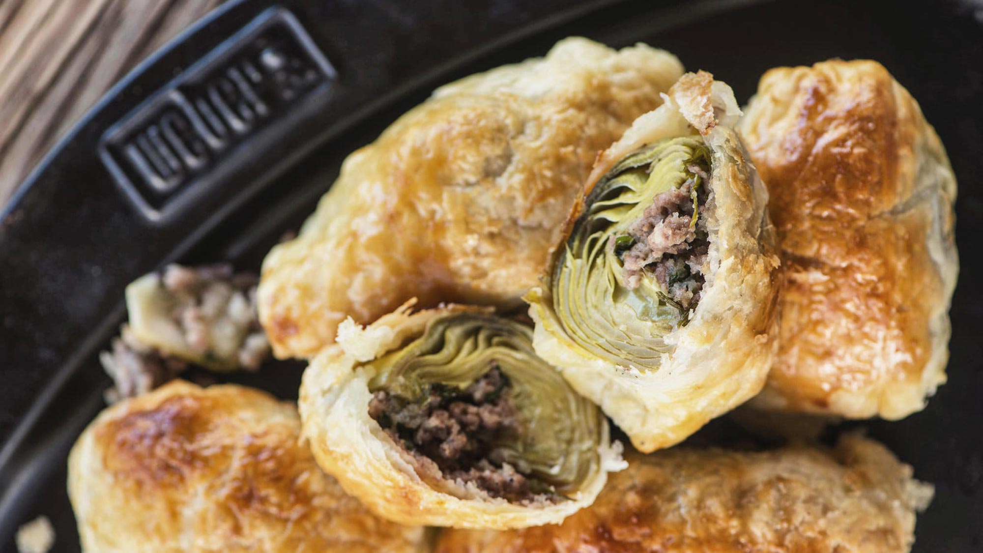 Artichoke & Beef in Puff Pastry on a Weber BBQ