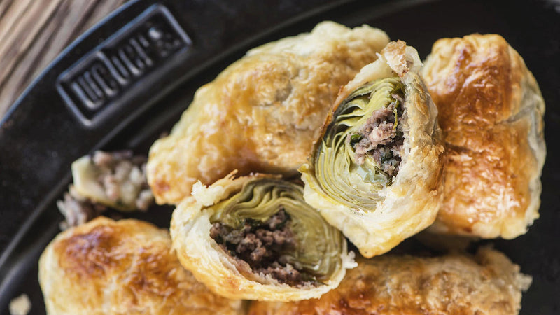 Artichoke & Beef in Puff Pastry on a Weber BBQ