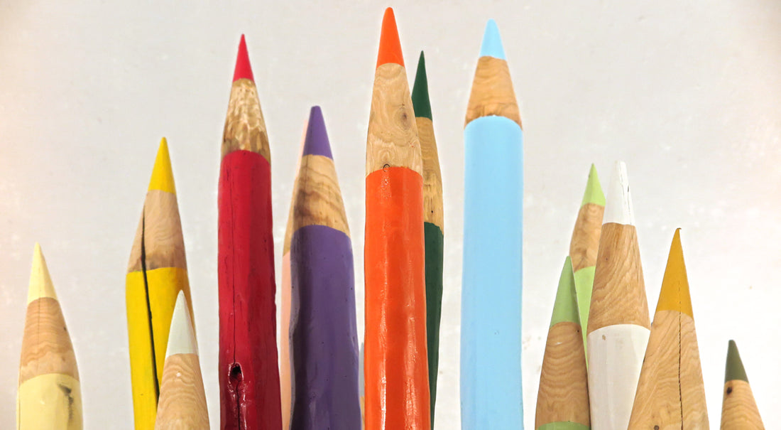 Giant Colored Pencils in the Vineyard: A DIY Woodworking Project