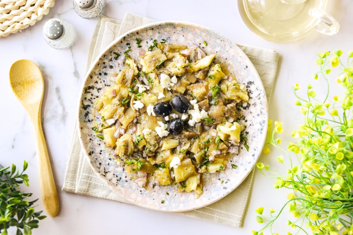 Melitzanosalata: Smoky Greek Eggplant Dip with Olive Oil
61