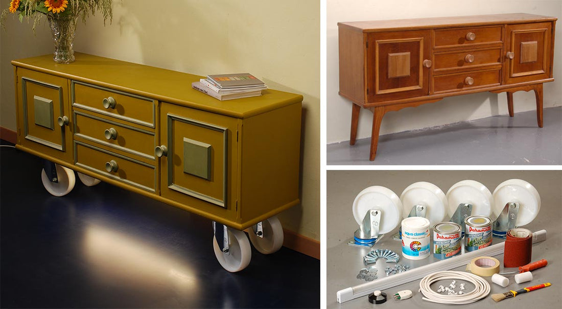 DIY Rolling Buffet Cart with Swivel Casters | Build Guide