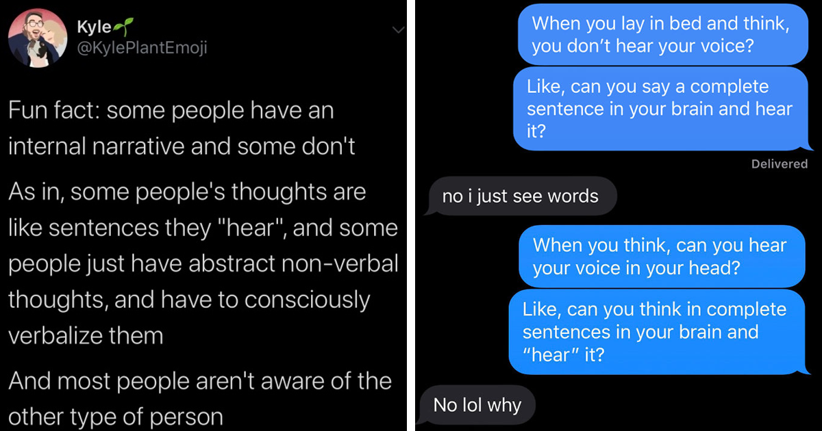 Twitter Goes Wild After This Guy Says Some People Don’t Have A Voice In Their Head
