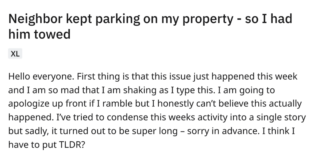 Neighbor Digs Their Own Grave By Repeatedly Parking In Woman’s Driveway - grandgoldman.com