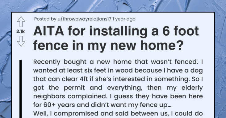 Redditor Builds A 6-Foot Fence To Protect Her Property & Dog From Her Neighbor, Gets Berated For It