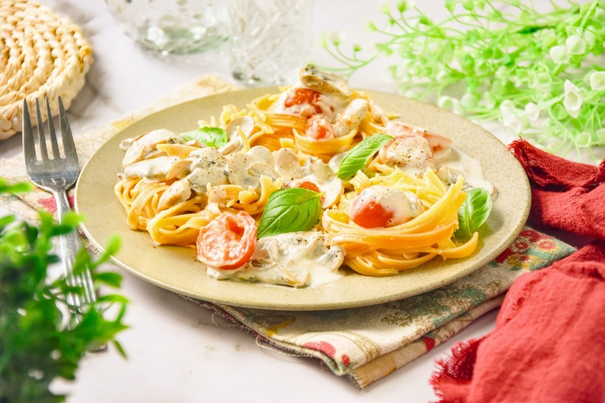 Pasta Nests with Vegetables Recipe: Creamy Italian Dinner
