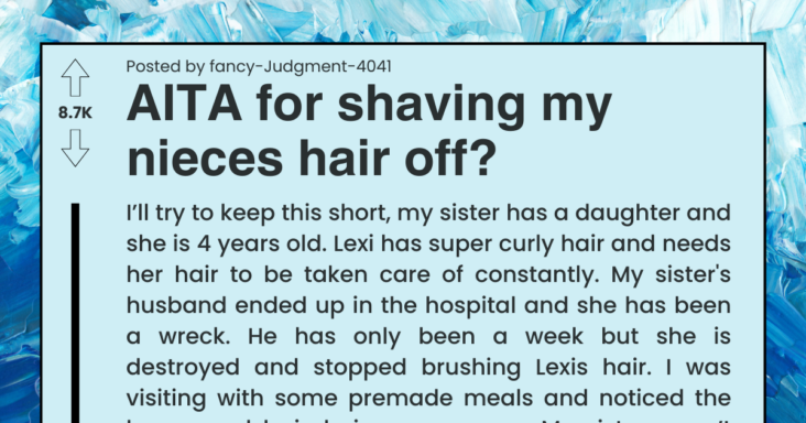 Reddit Asks If They Are Wrong For Shaving Their Niece’s Hair Off