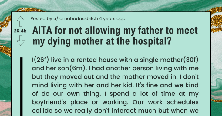 Son Bans His Dad From Seeing His Mom In Her Last Days Because He Cheated - grandgoldman.com