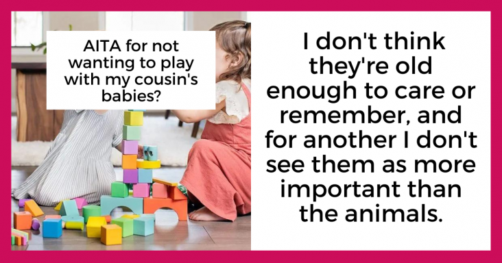 Redditor Asks If They Wrong For Not Wanting To Play With Their Cousin’s Babies