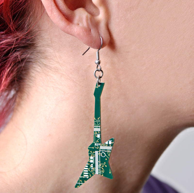 DIY Recycled Computer Circuit Board Earrings Tutorial
