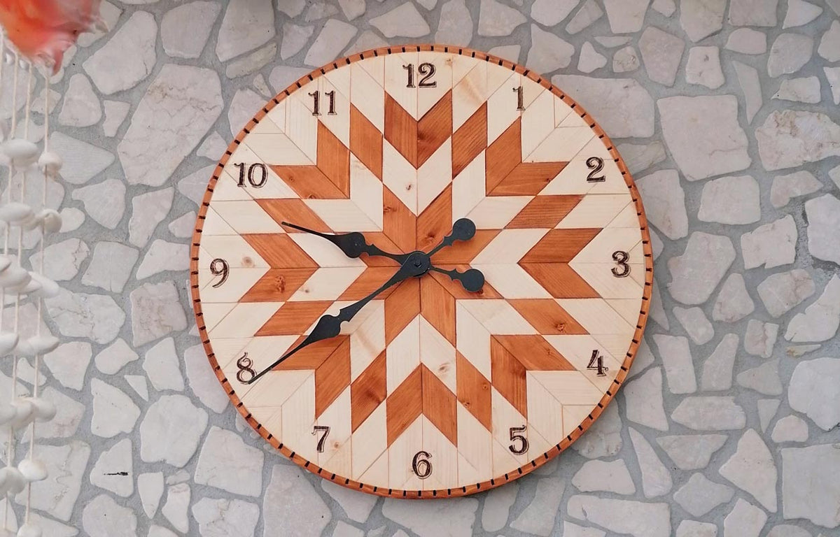 DIY Wall Clock with Diamond Mosaic Tiles