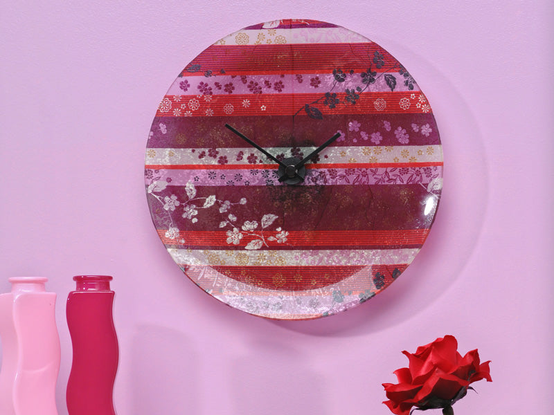 DIY Glass Decoupage Clock: A Colorful Wall Art Project