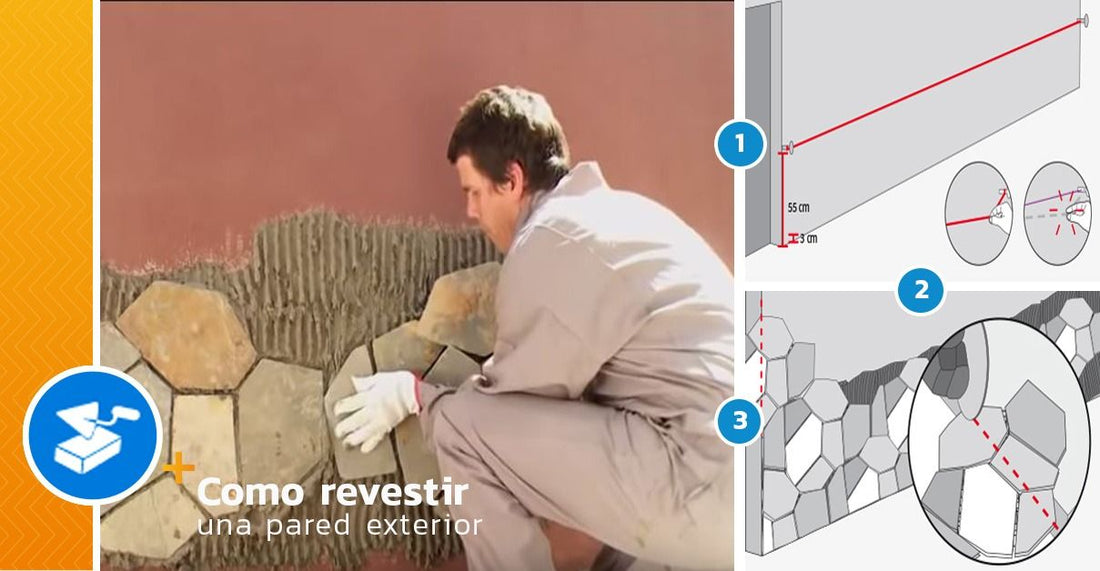 How to cover an exterior wall with stone - grandgoldman.com