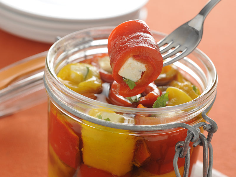 How to Make Roasted Peppers in Oil with Feta: Easy Appetizer